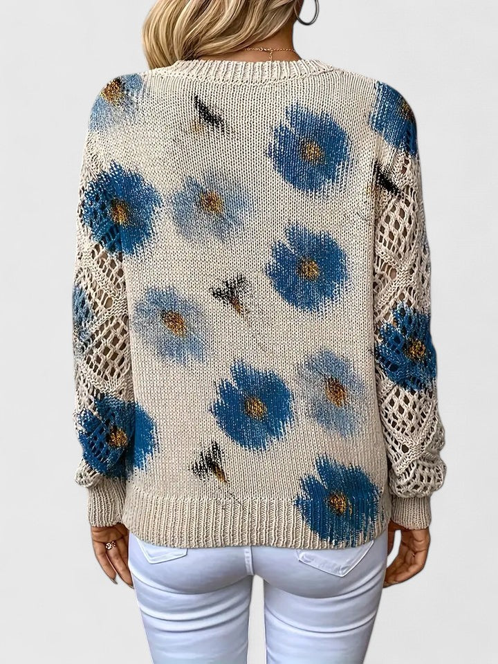 Cynthia | Elegant sweater with floral pattern