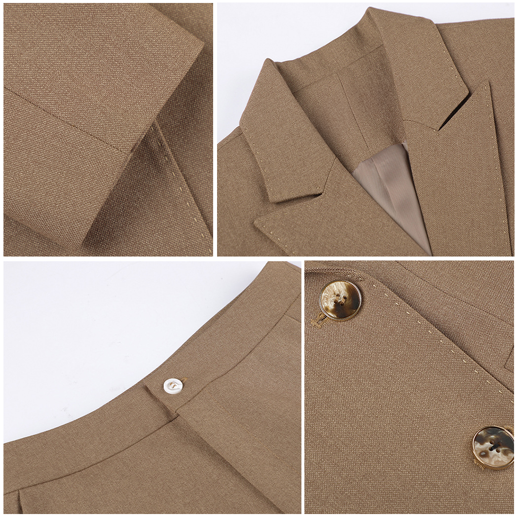Aven - Classic 4-Button Blazer with Matching Pants Set