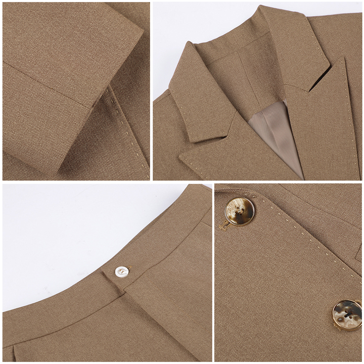 Aven - Classic 4-Button Blazer with Matching Pants Set