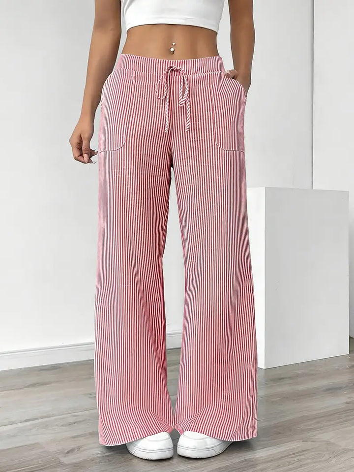 Alina™ | Elegant Striped Pants with Pockets