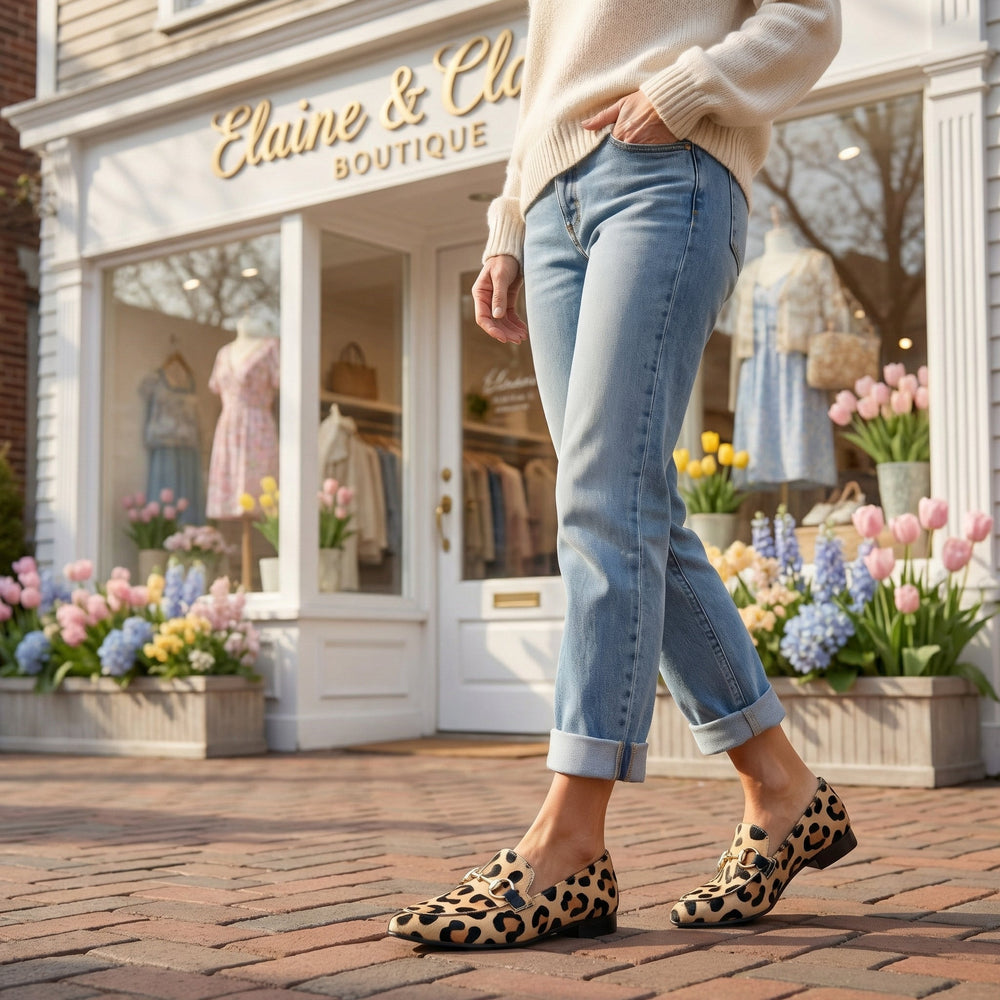 Women's Leopard Print Comfort Loafers