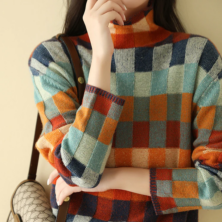Clara™ | Checkered Statement Sweater