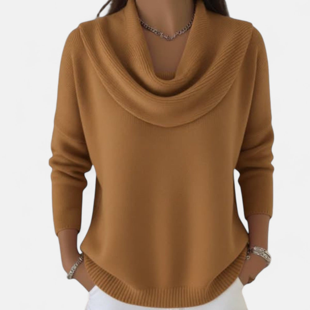 Women's Elegant Sweater in Red, Brown or Green