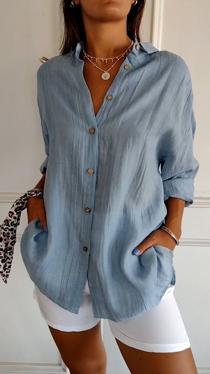 Sasha™ | Elegant Shirt with Pleated Style