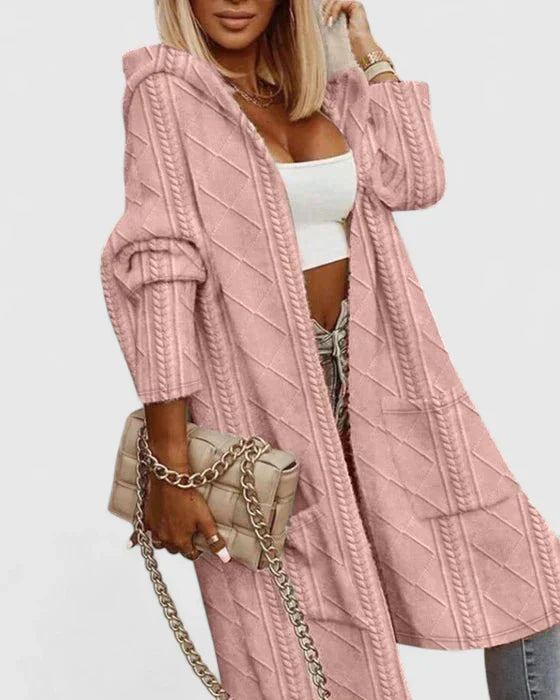 Women's Knitted Cardigan in Beige, Pink or Black