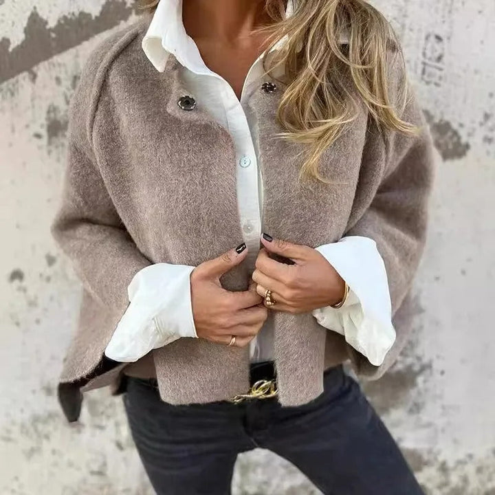 Henrike™ | Round-Neck Wool-Like Coat