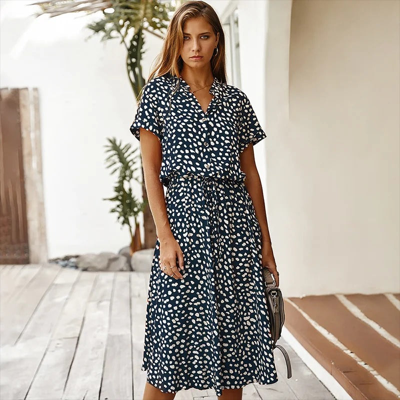 Christina | Elegant Multi-Colour Summer Dress