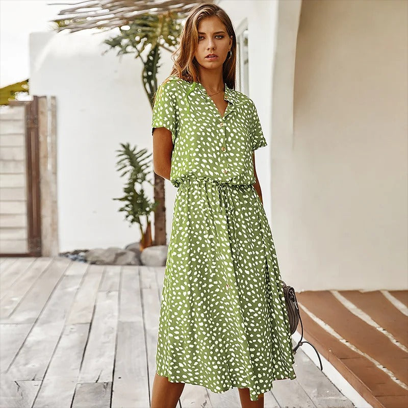 Christina | Elegant Multi-Colour Summer Dress