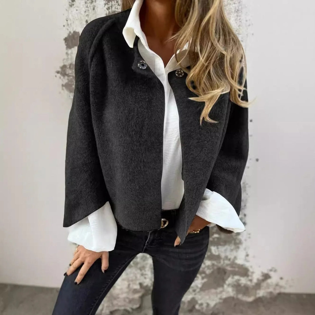 Henrike™ | Round-Neck Wool-Like Coat