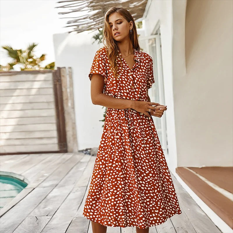 Christina | Elegant Multi-Colour Summer Dress