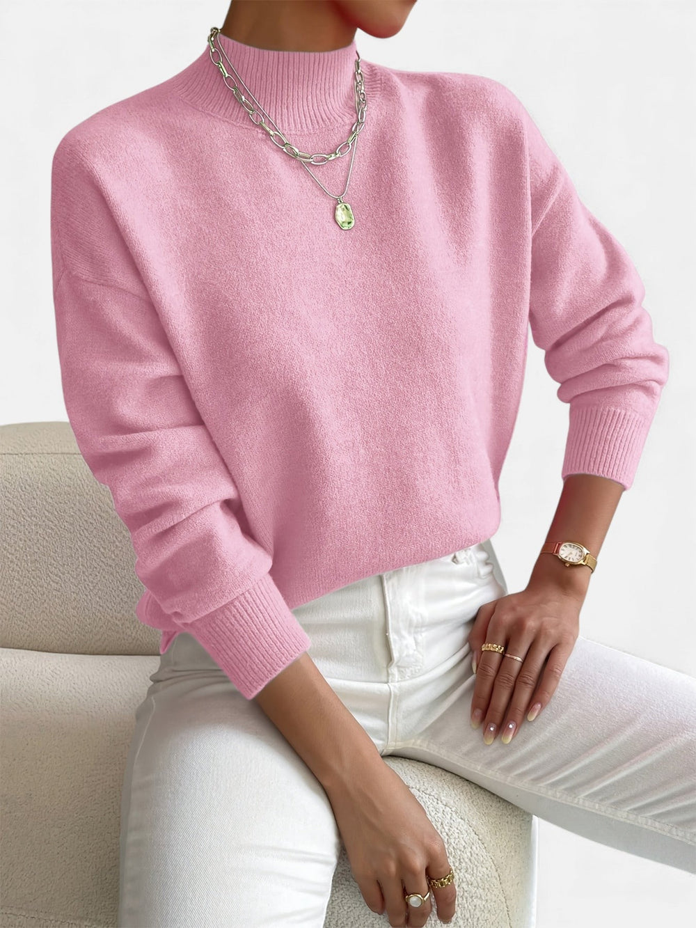 Women's Knitted Sweater in Ten Colors