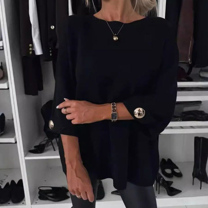 Susan | Casual Round Neck Long Sleeve Blouse
