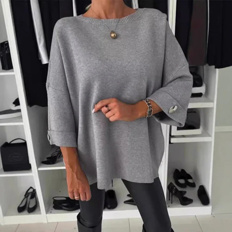 Susan | Casual Round Neck Long Sleeve Blouse