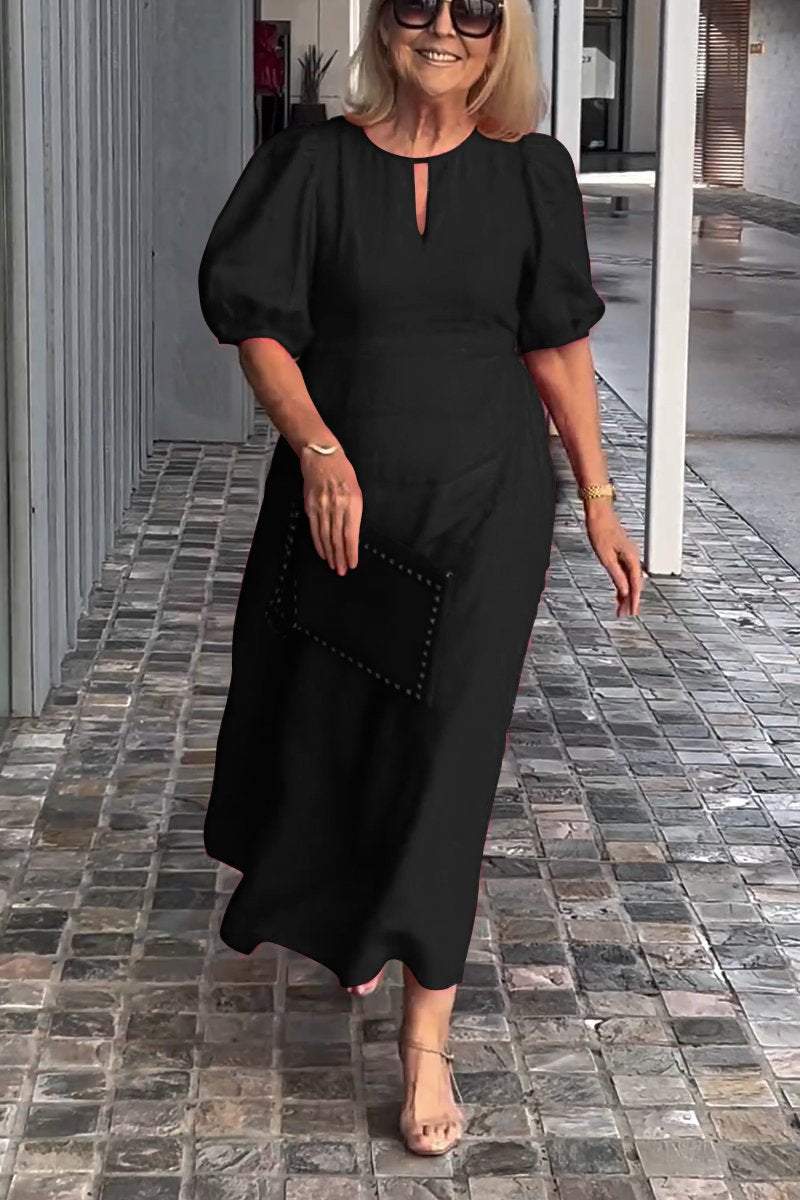 Natalia™ | Puff Sleeve Timeless Dress