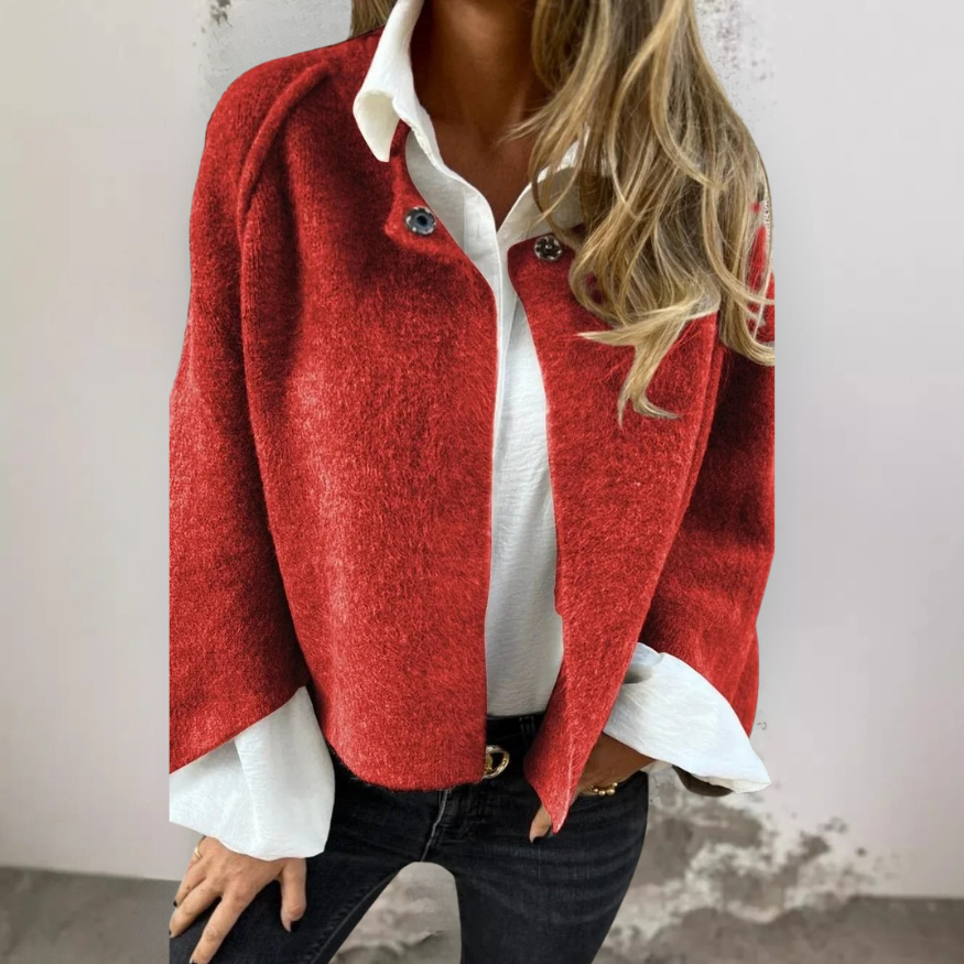 Henrike™ | Round-Neck Wool-Like Coat