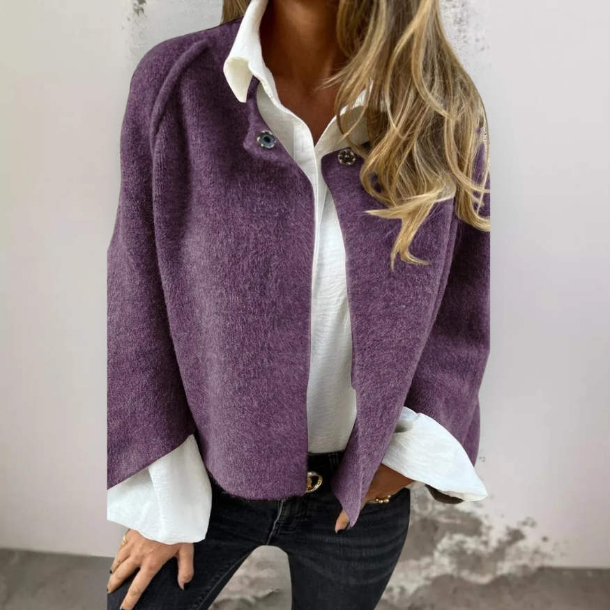 Henrike™ | Round-Neck Wool-Like Coat