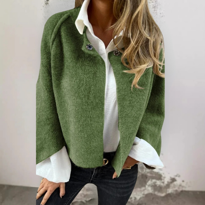 Henrike™ | Round-Neck Wool-Like Coat