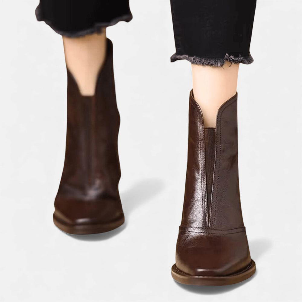 Women's Ankle Boots with Mid Heel